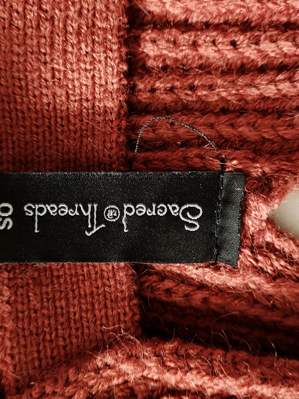 Sacred Threads Ribbed Knit Tank Sweater in Rust Red - Picture 2 of 3